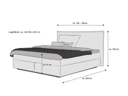 Boxspringbett Kalvari | Grau