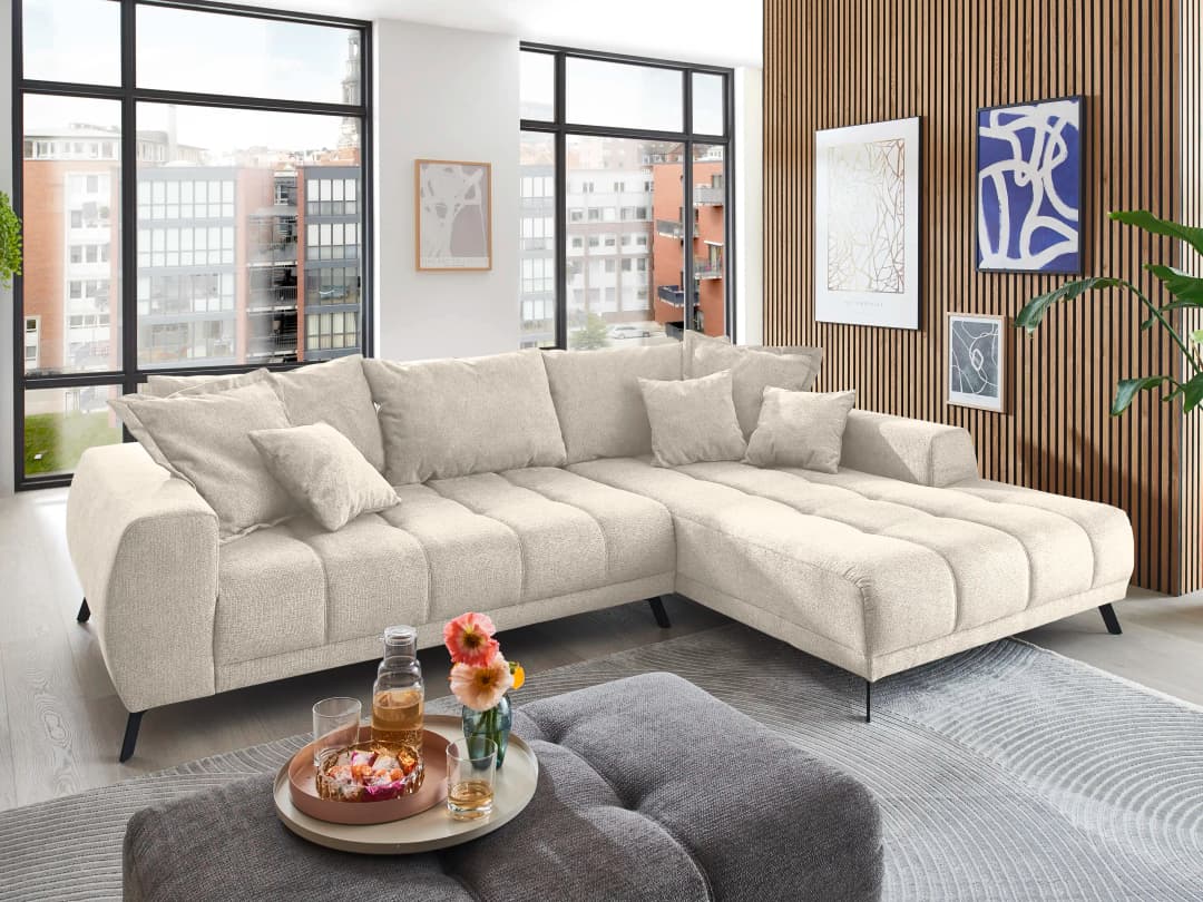 Ecksofa Idony | Weiß