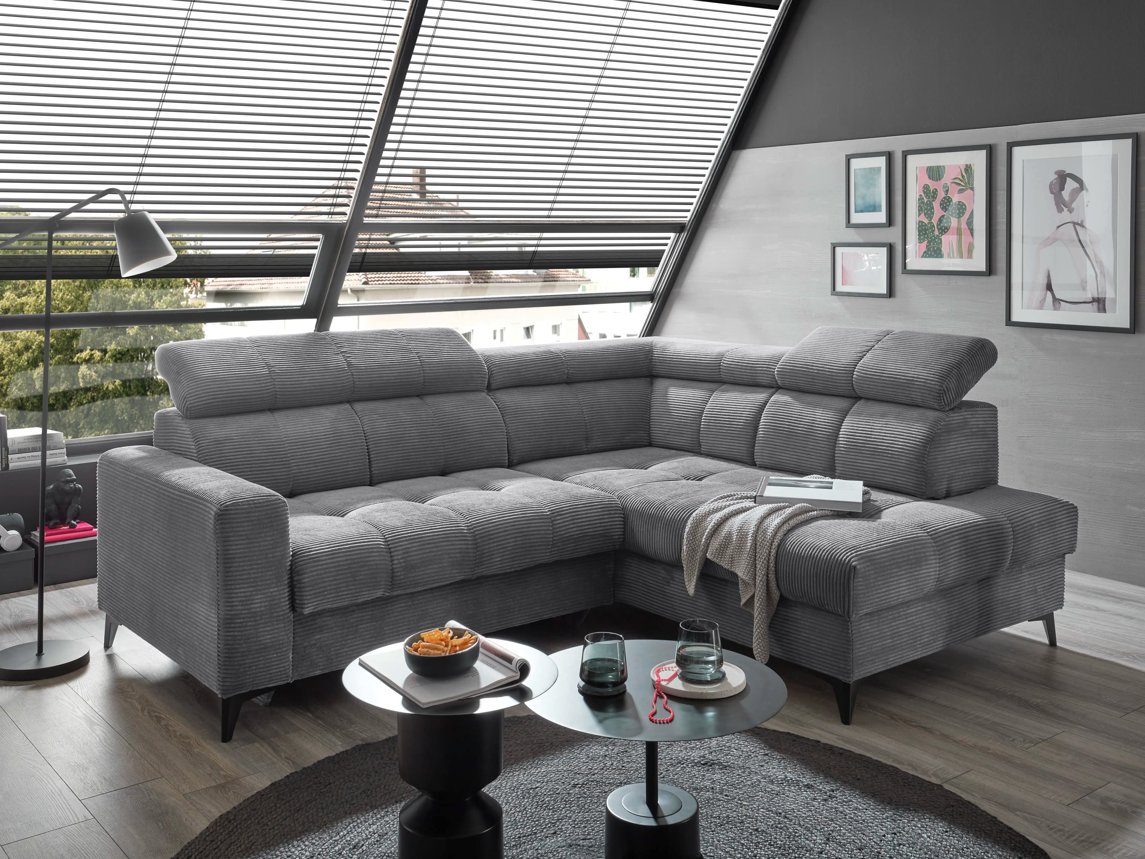 Ecksofa Bill | Grau