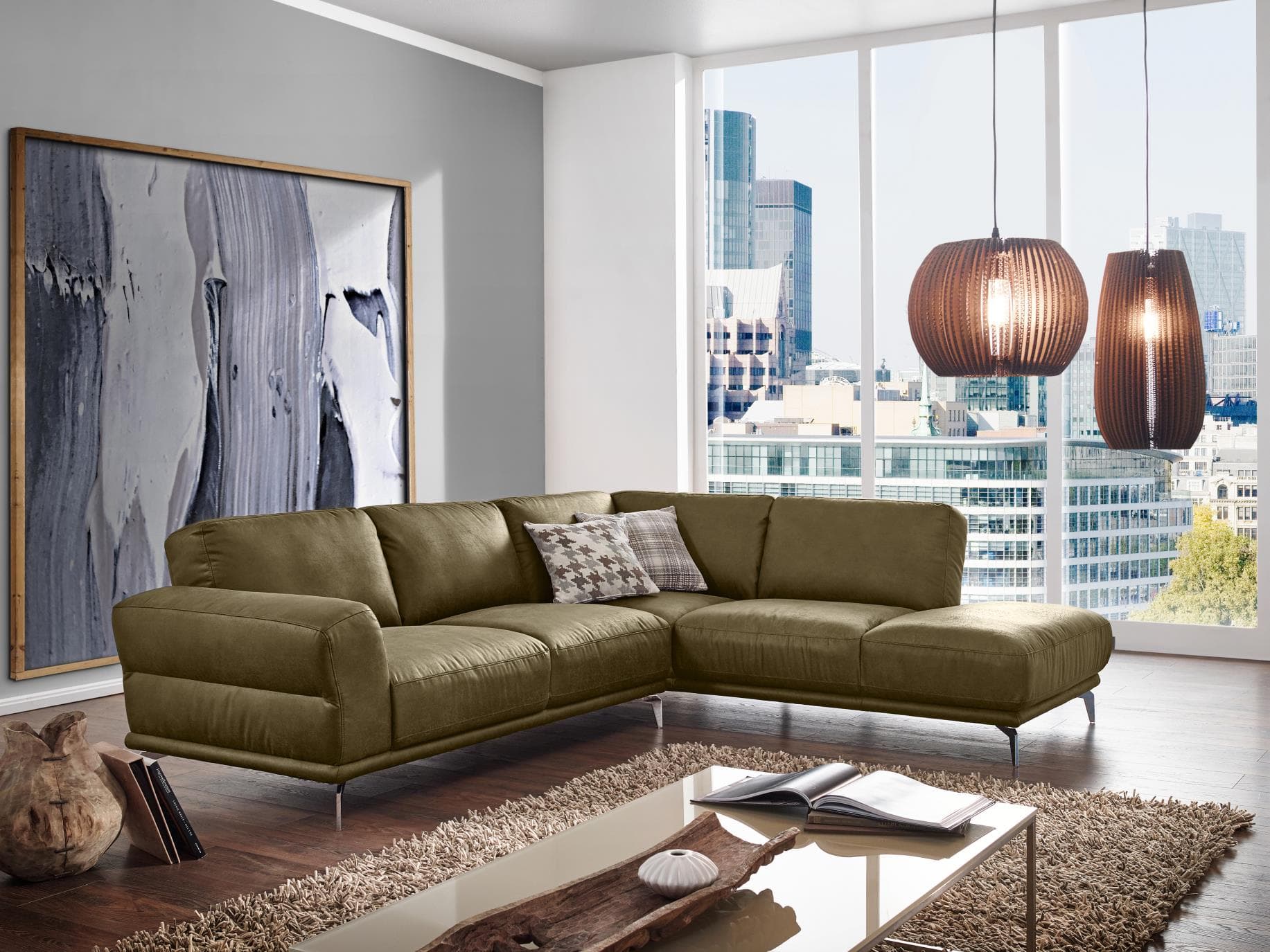 W.Schillig Ecksofa Montanaa IV | Grün