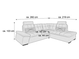 Ecksofa Bovolenta | Grau