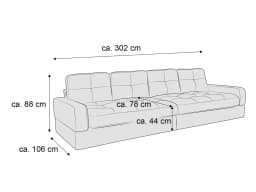 Bigsofa Shanice | Weiß