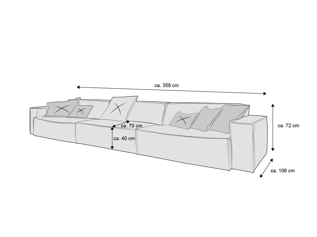Bigsofa Croviana II | Blau