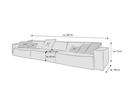 Bigsofa Croviana II | Blau
