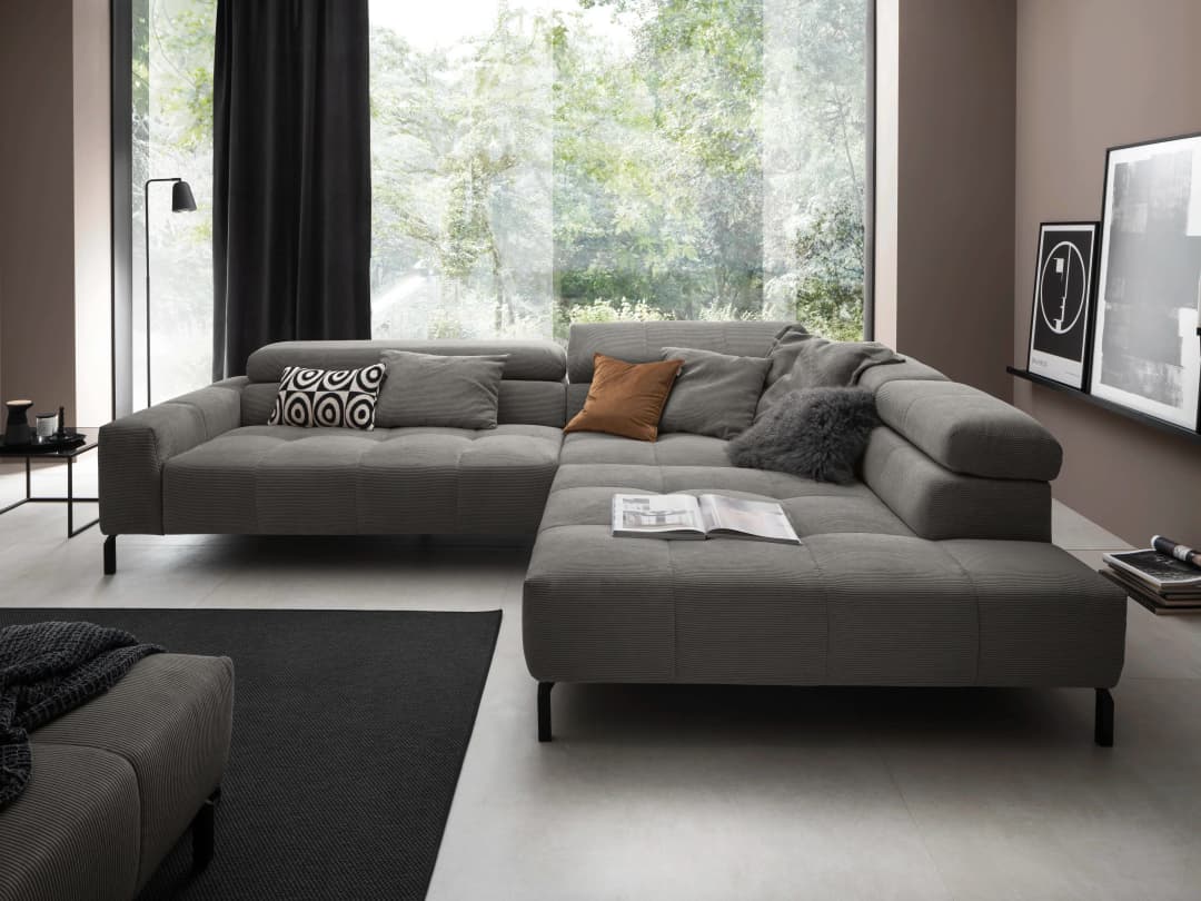 Ecksofa Chellini | Grau