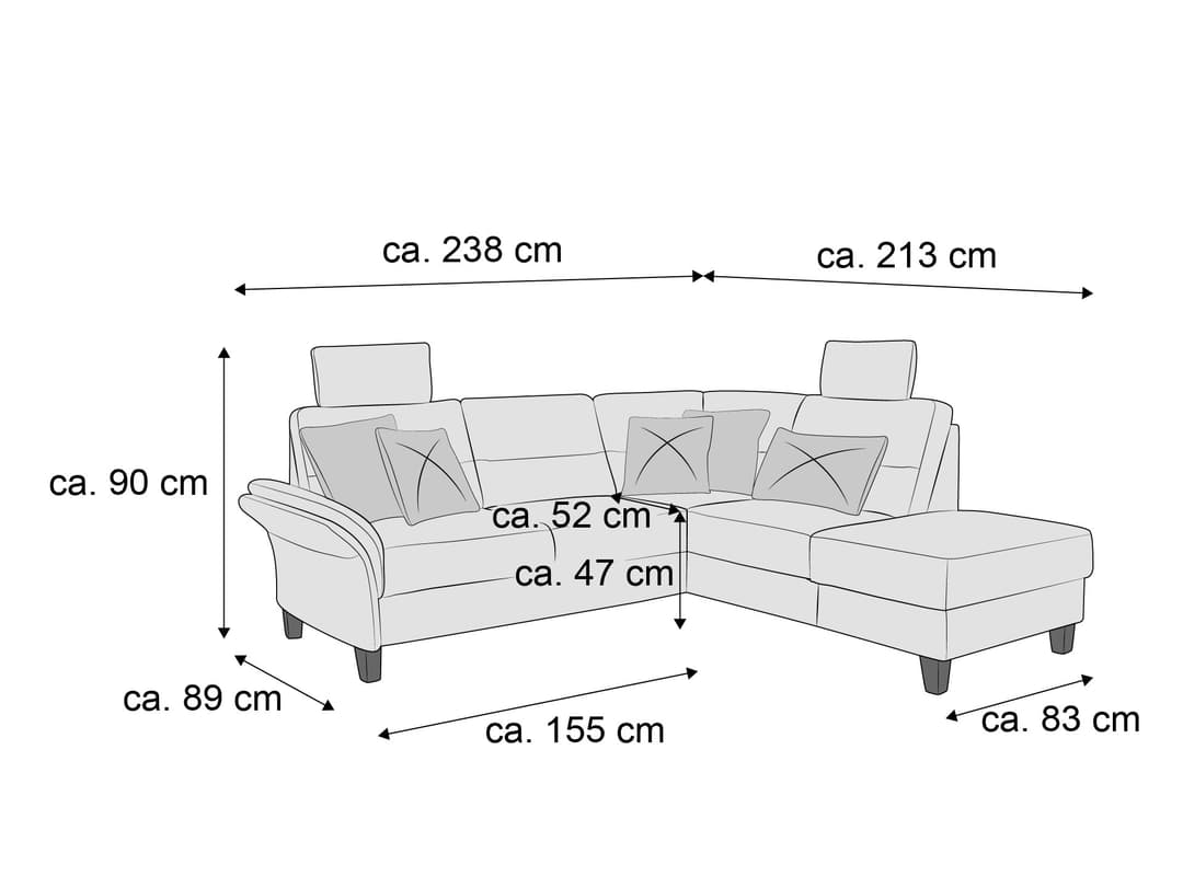 Ecksofa Sestriere III | Braun