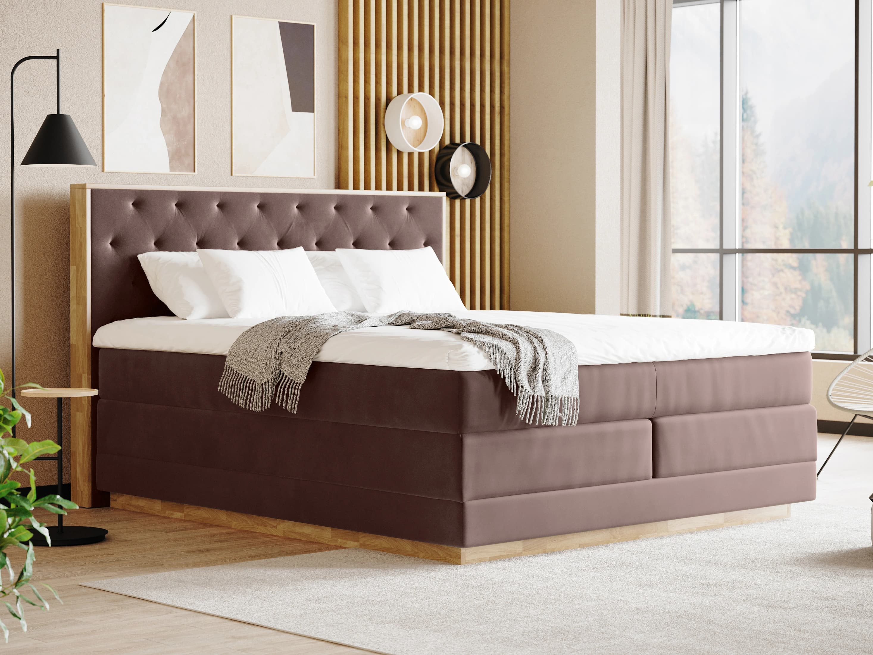 Boxspringbett Cossau | Rot