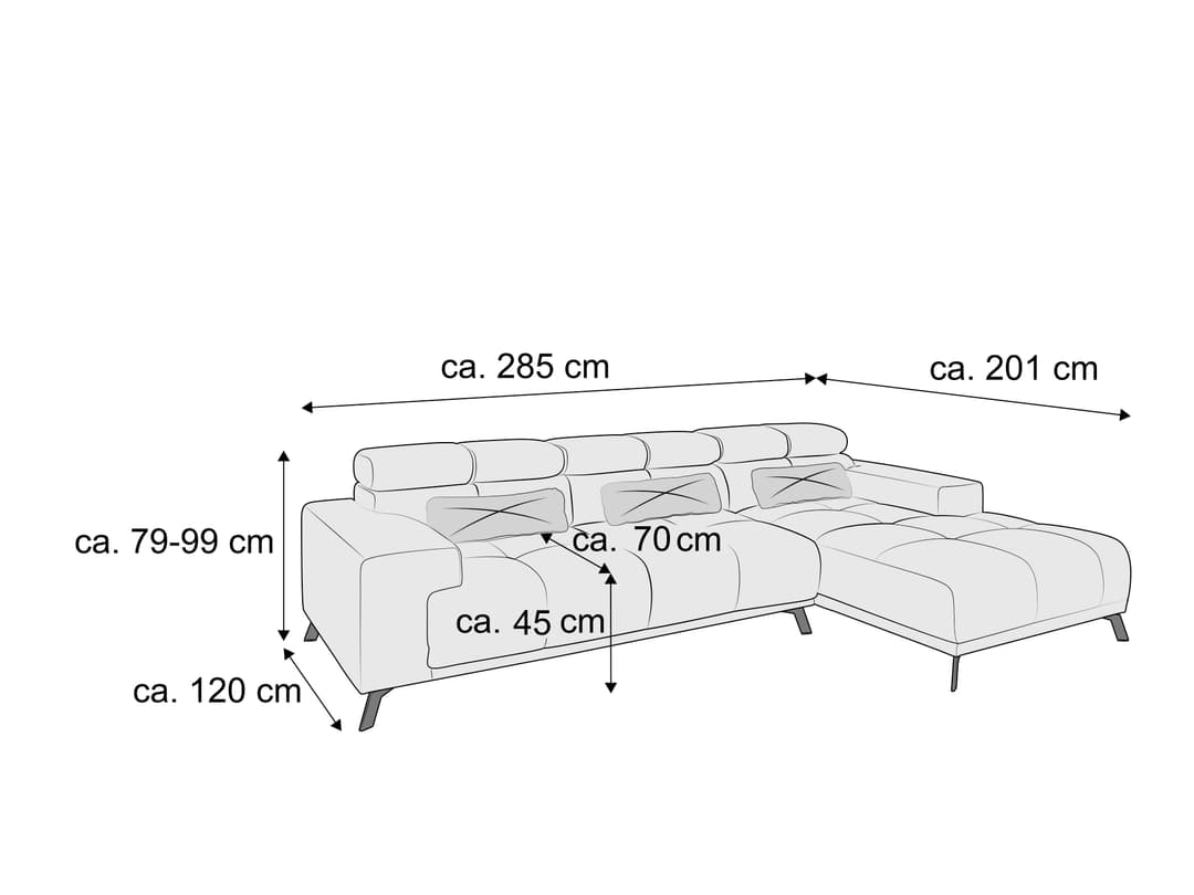 Ecksofa Ireneo | Weiß