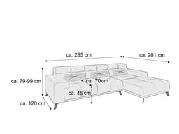 Ecksofa Ireneo | Weiß