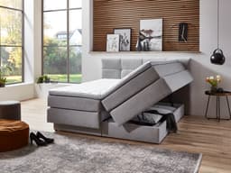 Boxspringbett Saargau | Silber