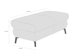 Polsterhocker Parula A V | Grau