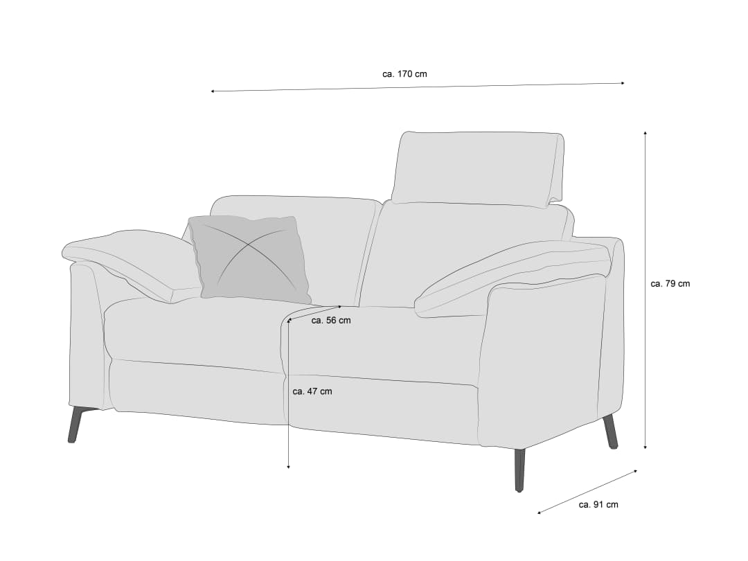 Einzelsofa Parula A IV | Grau