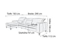 Ecksofa Cabello | Weiß 4