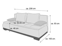 Schlafsofa Bargun | Grau