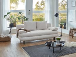 Schlafsofa Silvretta Cord | Weiß