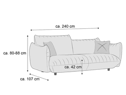 Einzelsofa Gia II | Orange