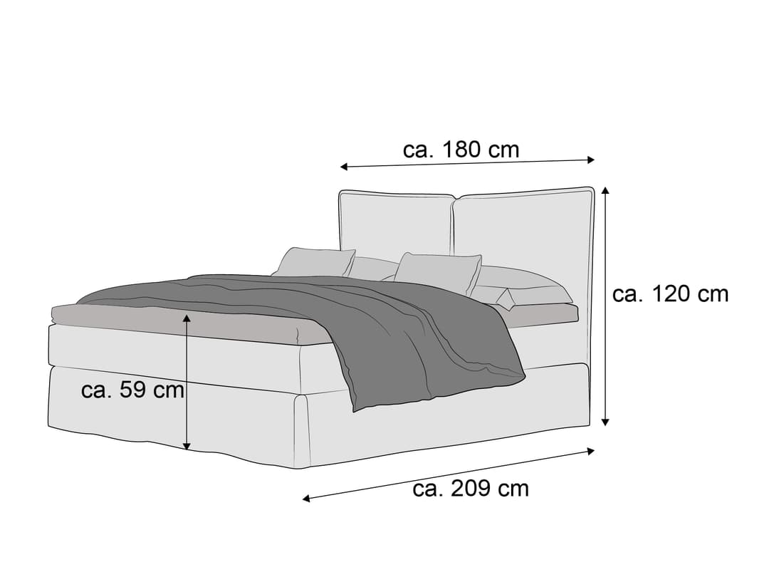 Boxspringbett Stony III | Beige