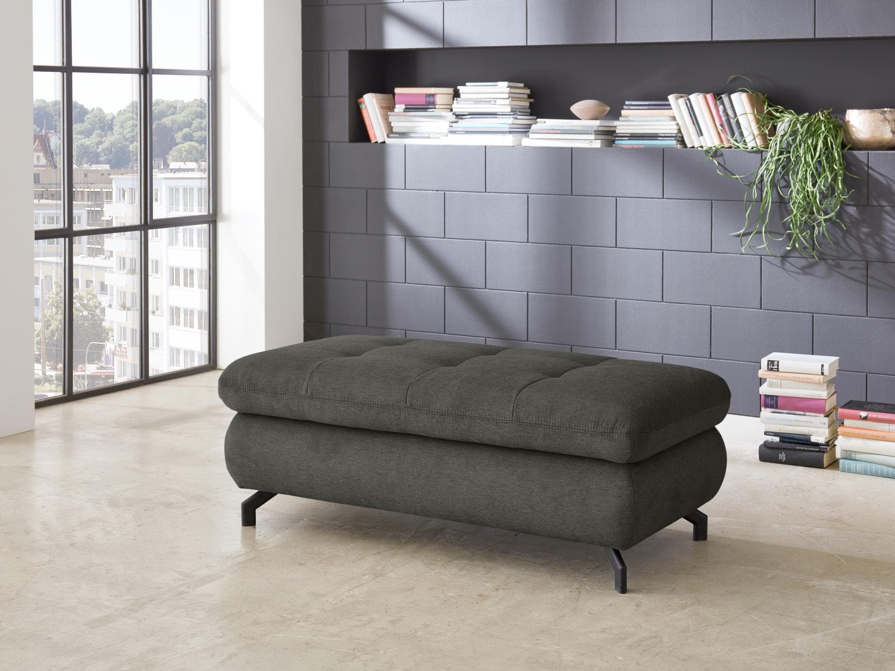 Polsterhocker Marella II | Grau