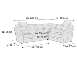 Ecksofa Mesero | Grau