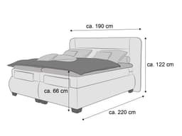 Boxspringbett Bolero | Grau