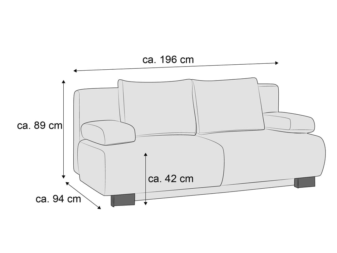 Schlafsofa Raali | Türkis