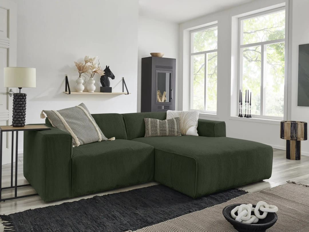Ecksofa Kaja V | Grün