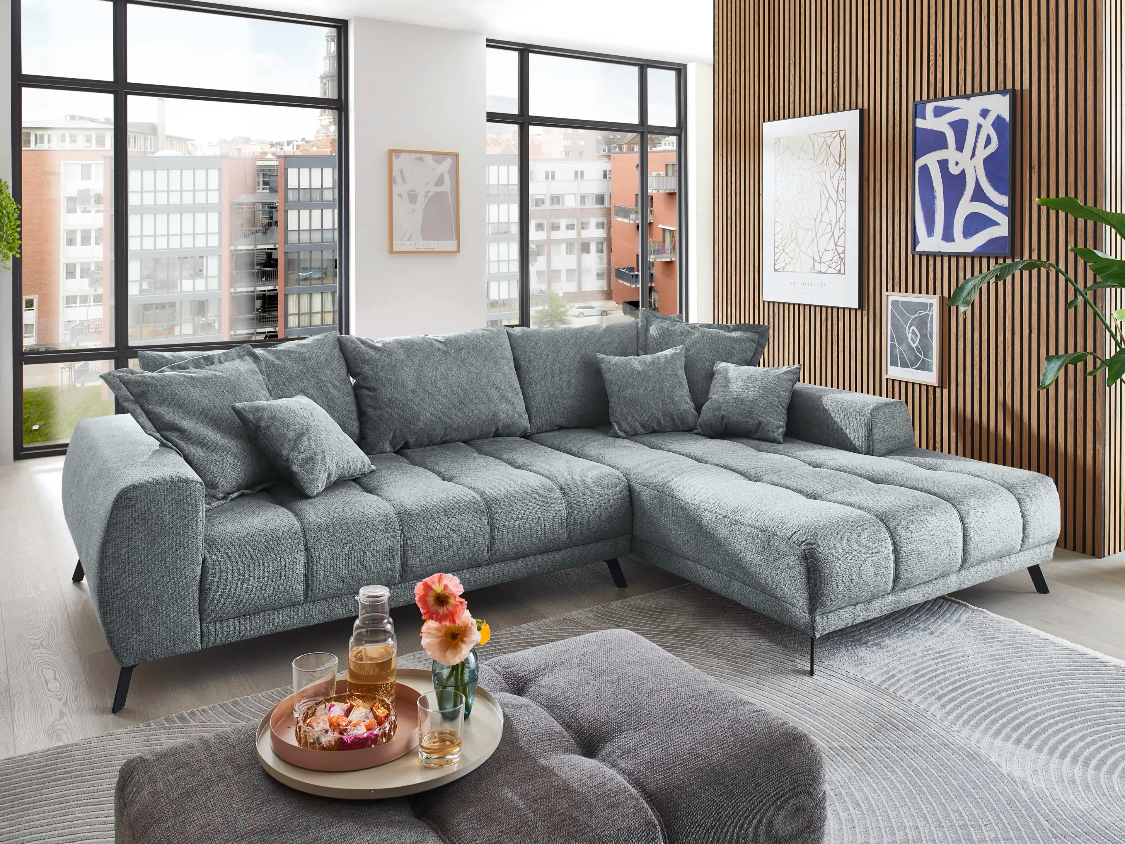 Ecksofa Idony | Grau
