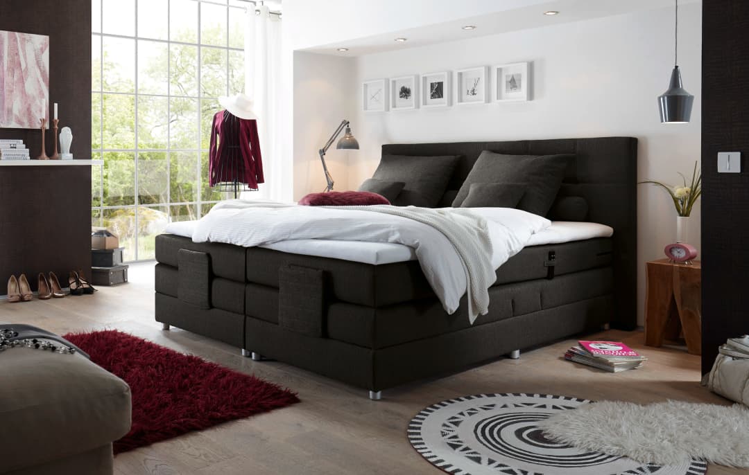 Boxspringbett Baiano | Schwarz