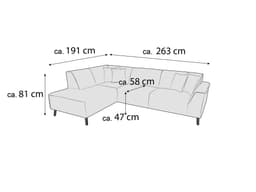 Ecksofa Daro II | Grau