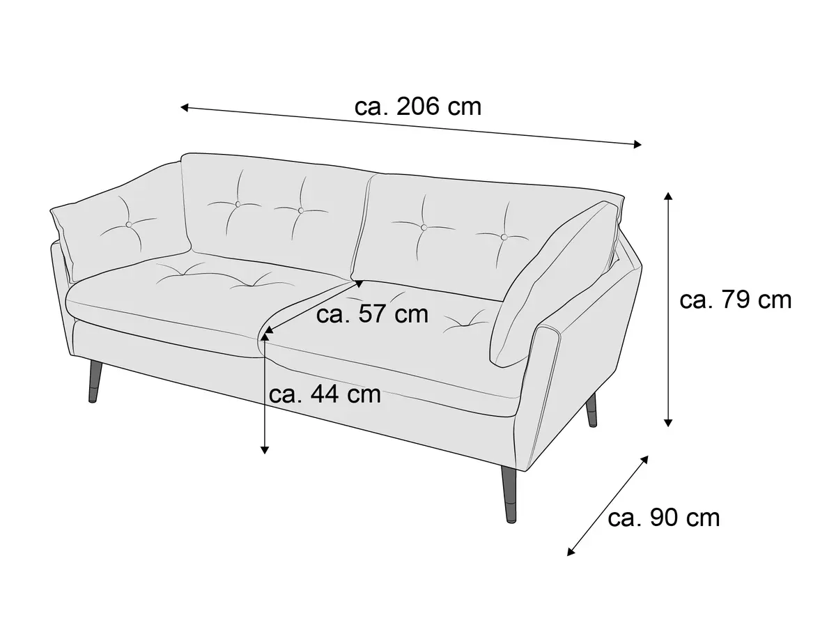 Einzelsofa Hunter | Grau