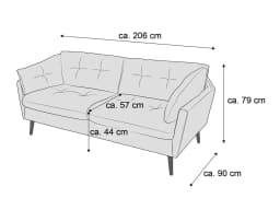 Einzelsofa Hunter | Grau