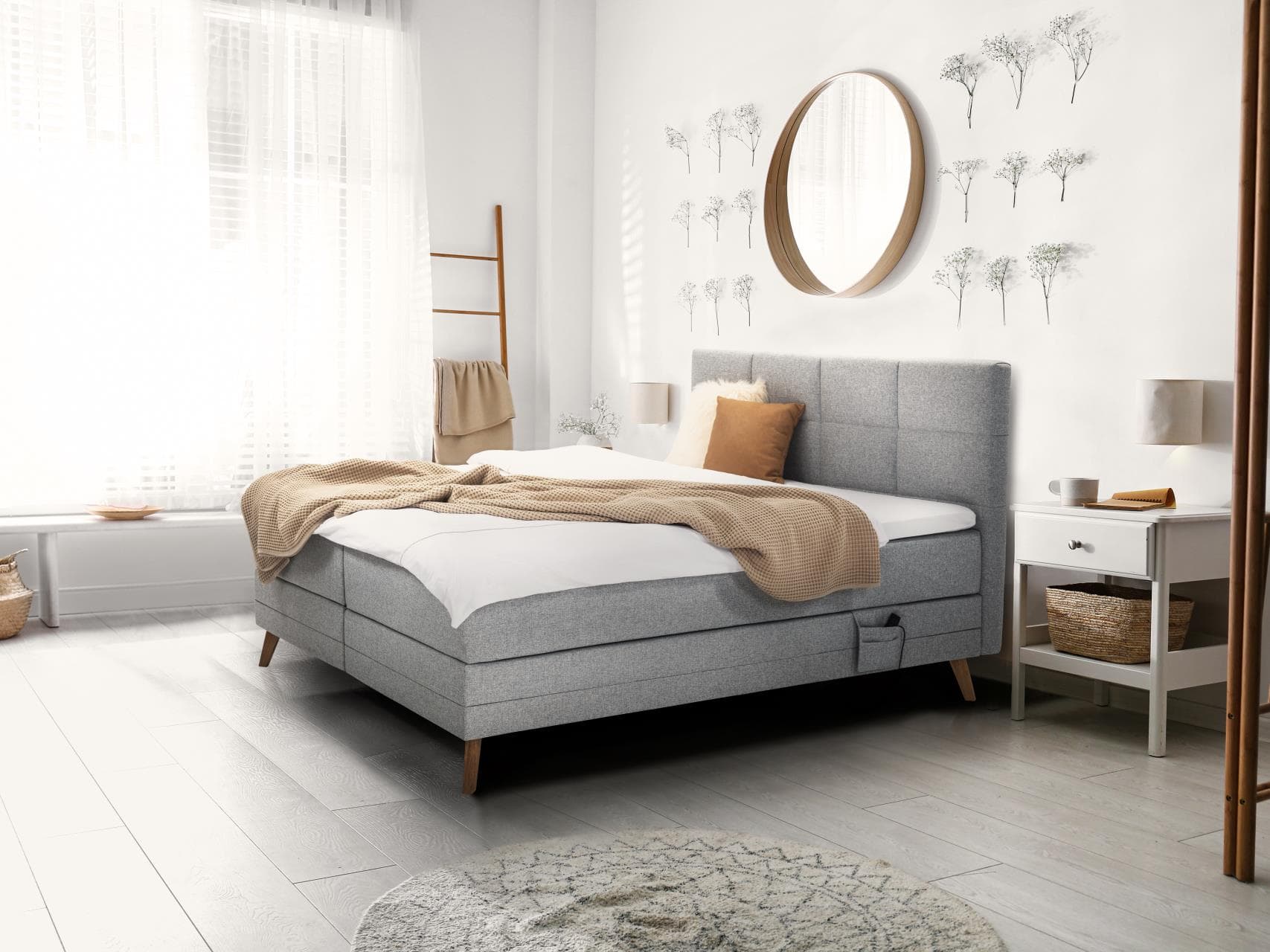 Boxspringbett Kalasca II | Grau