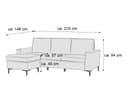 Ecksofa Vigan | Grau 3