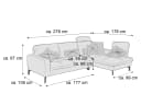 Ecksofa Modica | Gold 2
