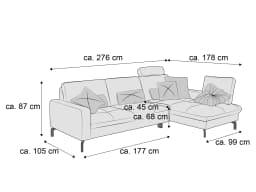 Ecksofa Modica | Gold