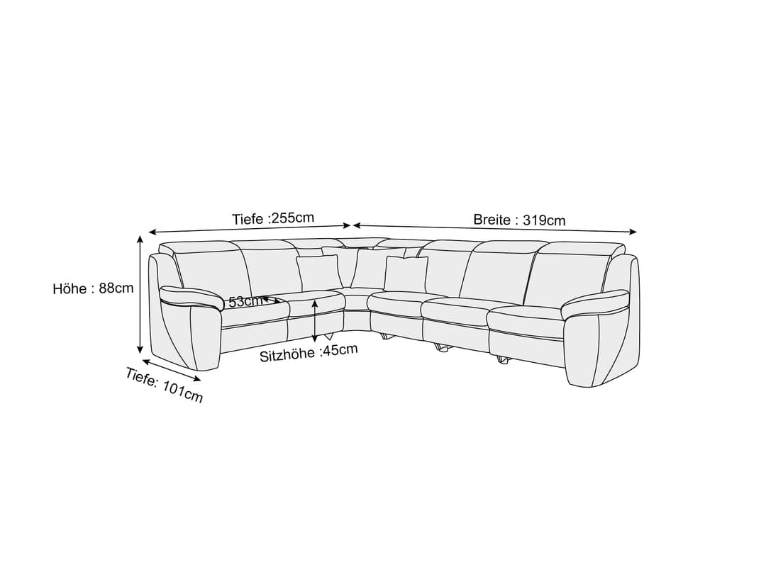 Ecksofa Putignano | Rot