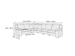 Ecksofa Putignano | Rot