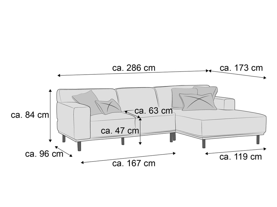 Ecksofa Malcuken II | Braun