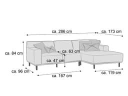 Ecksofa Malcuken II | Braun