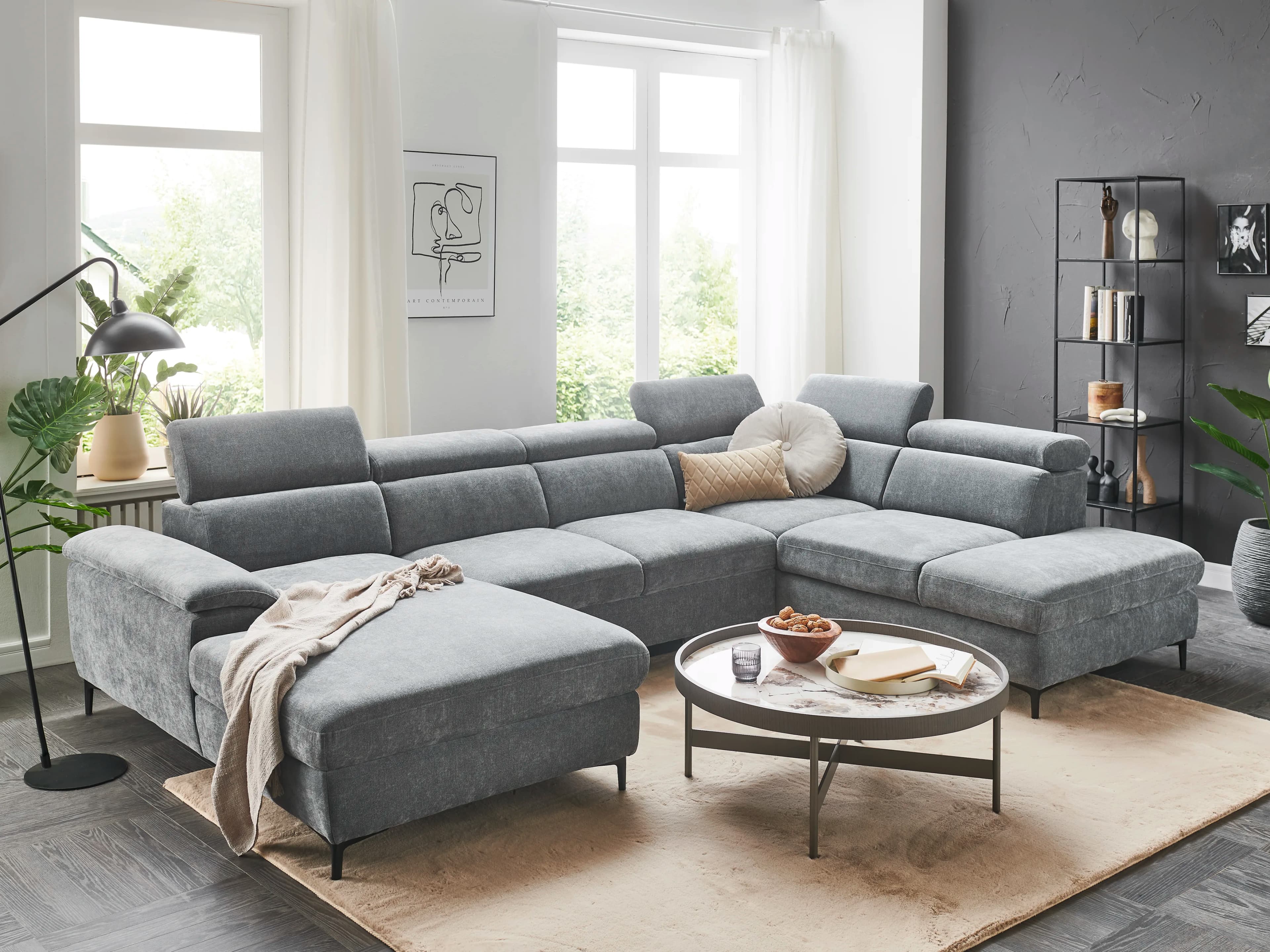 Wohnlandschaft Darby | Grau