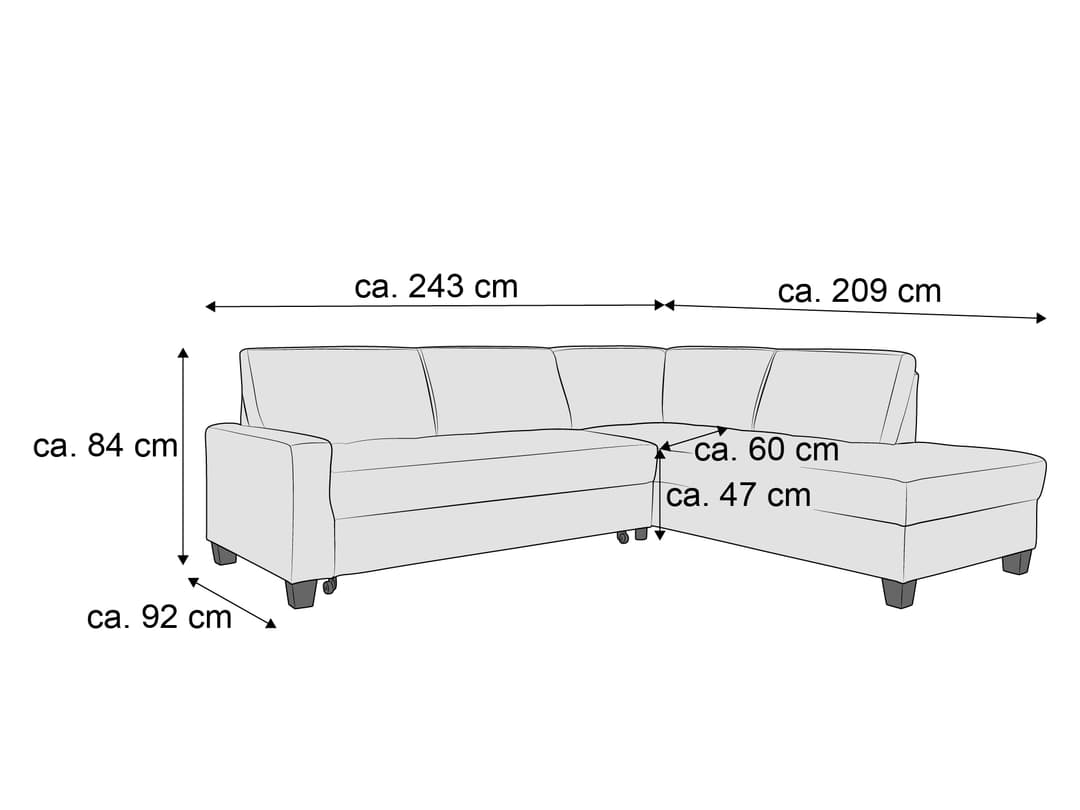 Ecksofa Daphne | Beige
