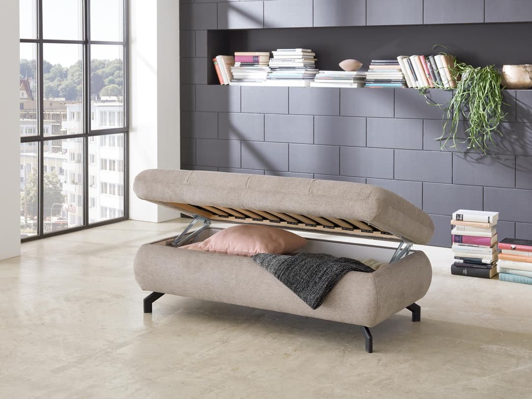 Polsterhocker Marella II | Grau