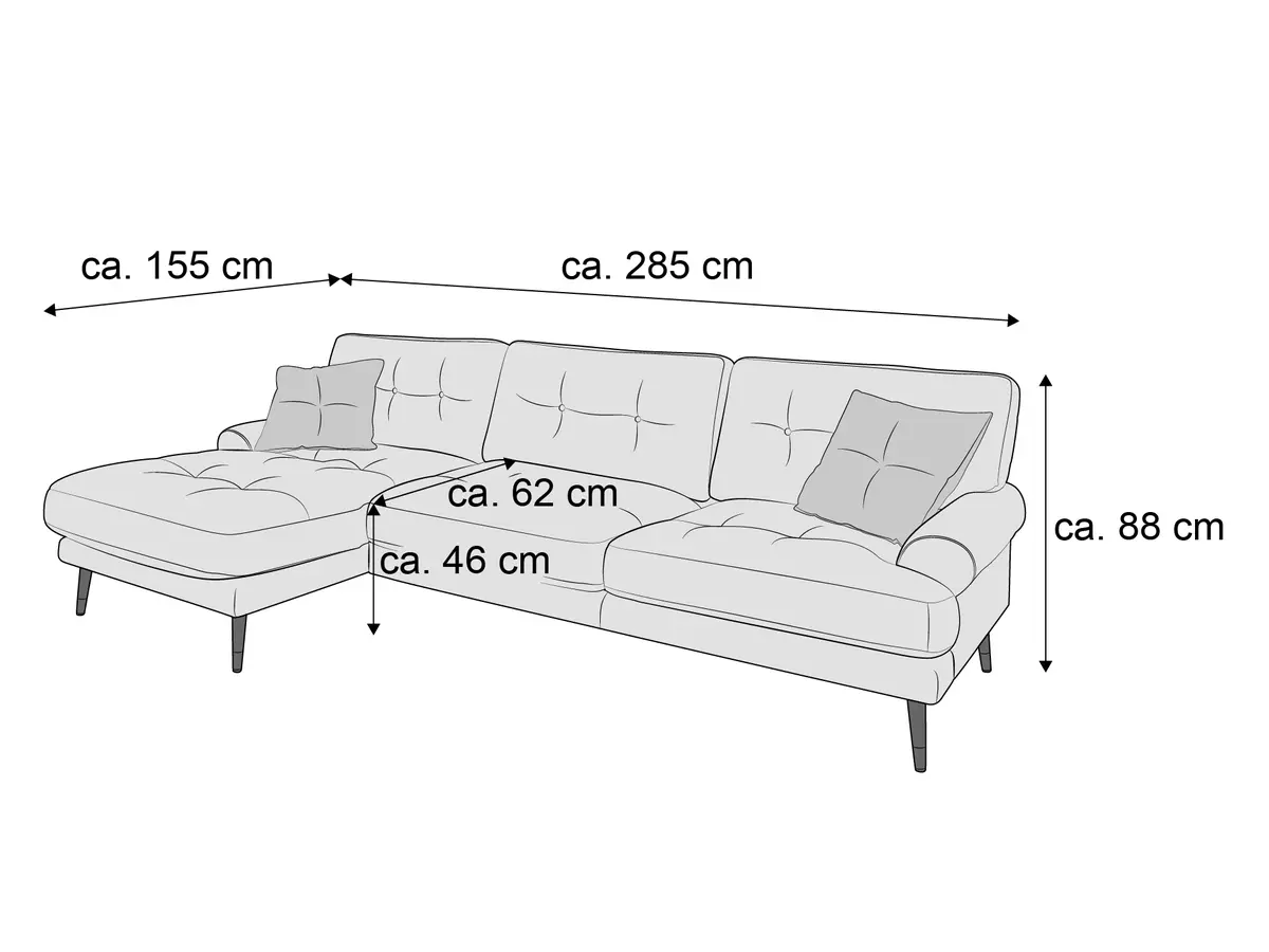 Ecksofa Howard IV | Grün