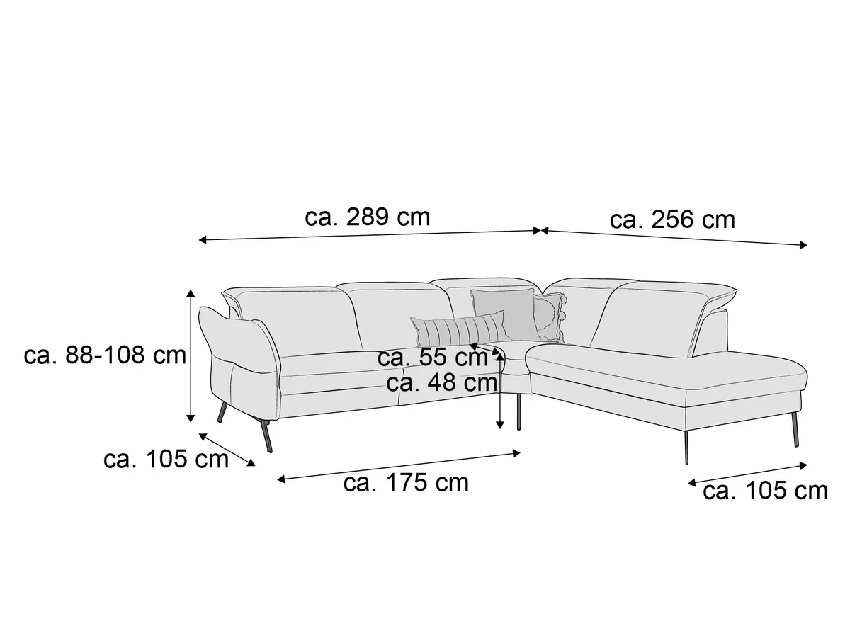 Ecksofa Haifa | Braun