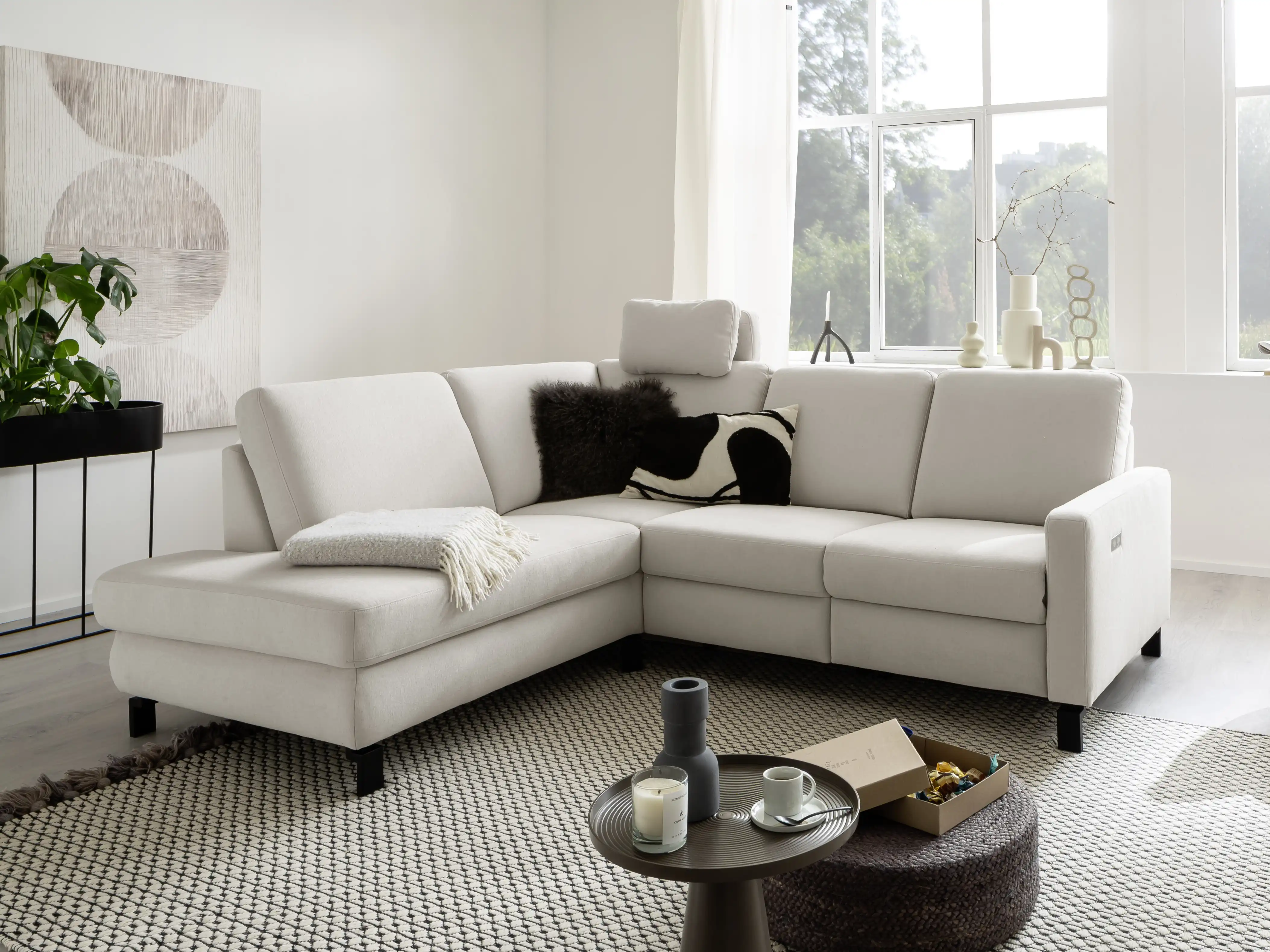 Ecksofa Charleston II | Weiß