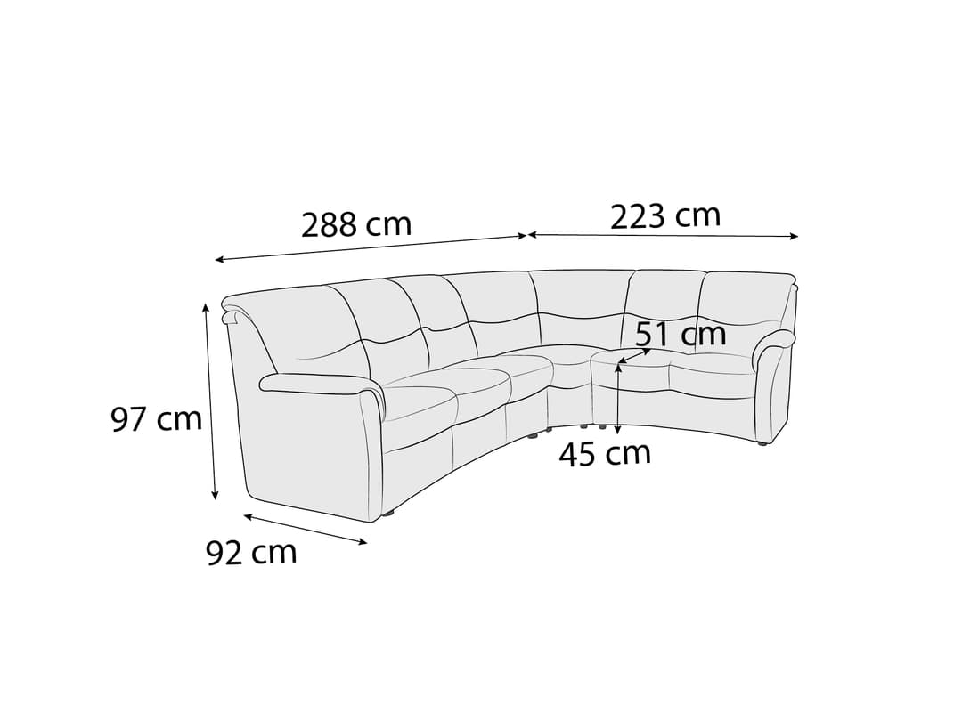 Ecksofa Garpiano | Braun