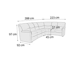 Ecksofa Garpiano | Braun