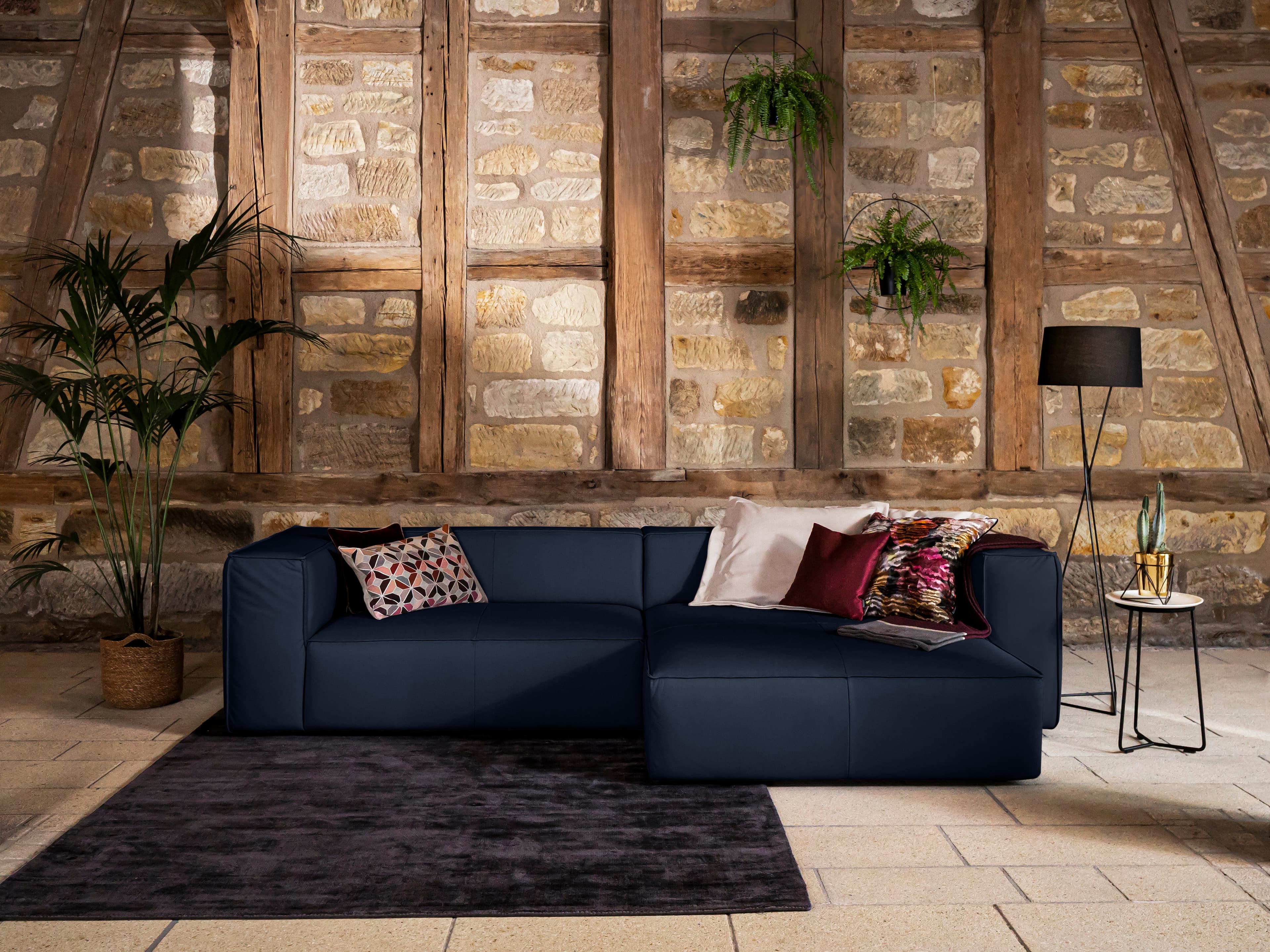 W.Schillig Ecksofa 18050 around-the-block II | Blau