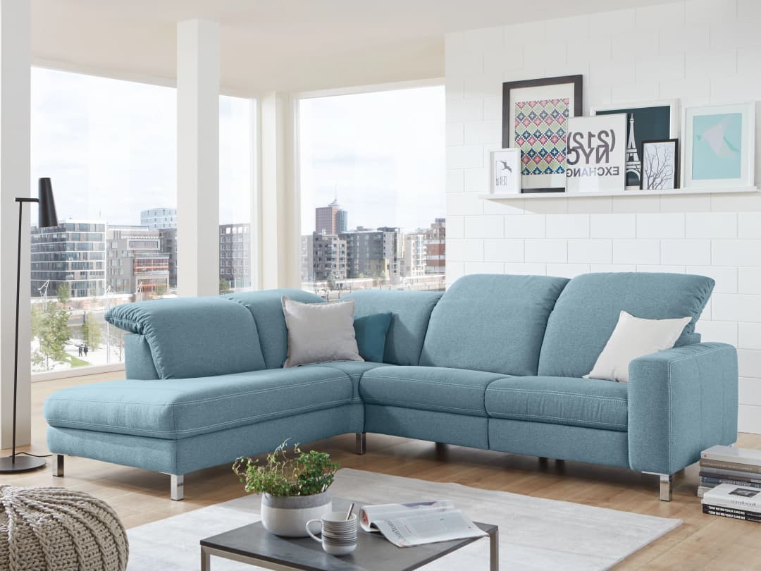 Ecksofa Cabello | Blau