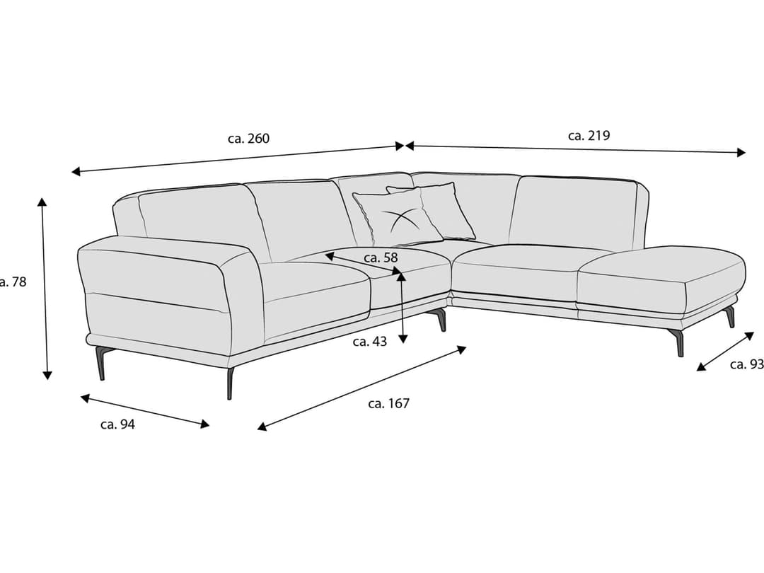 W.Schillig Ecksofa Montanaa IV | Braun